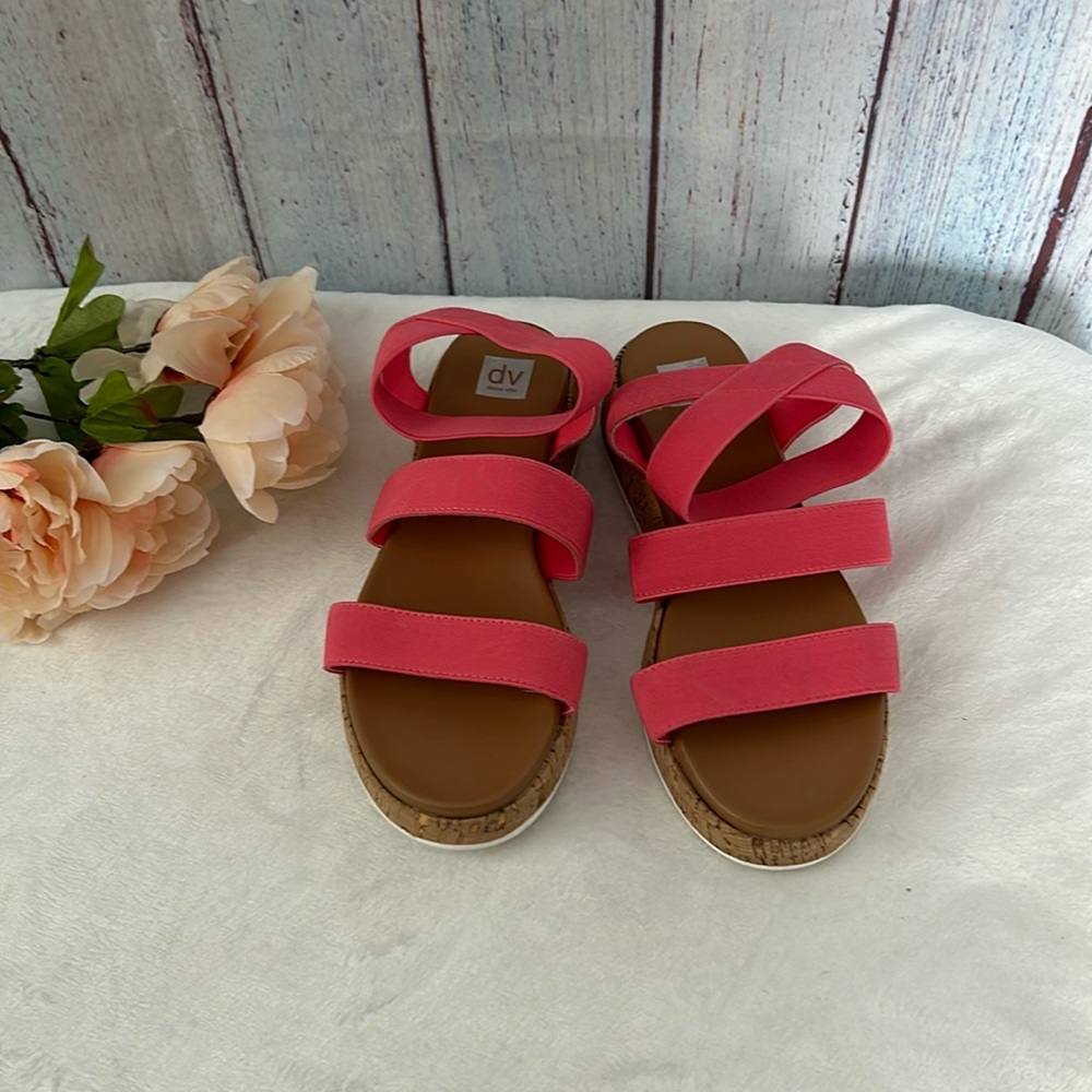 NWOT DV by DOLCE VITA Slink Girls Elastic Wedge Sandals - Picture 2 of 6